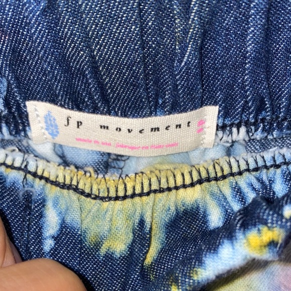 FP Movement by Free People Tie-Dye Track Pants - Blue, Pink, Yellow - Picture 4 of 7